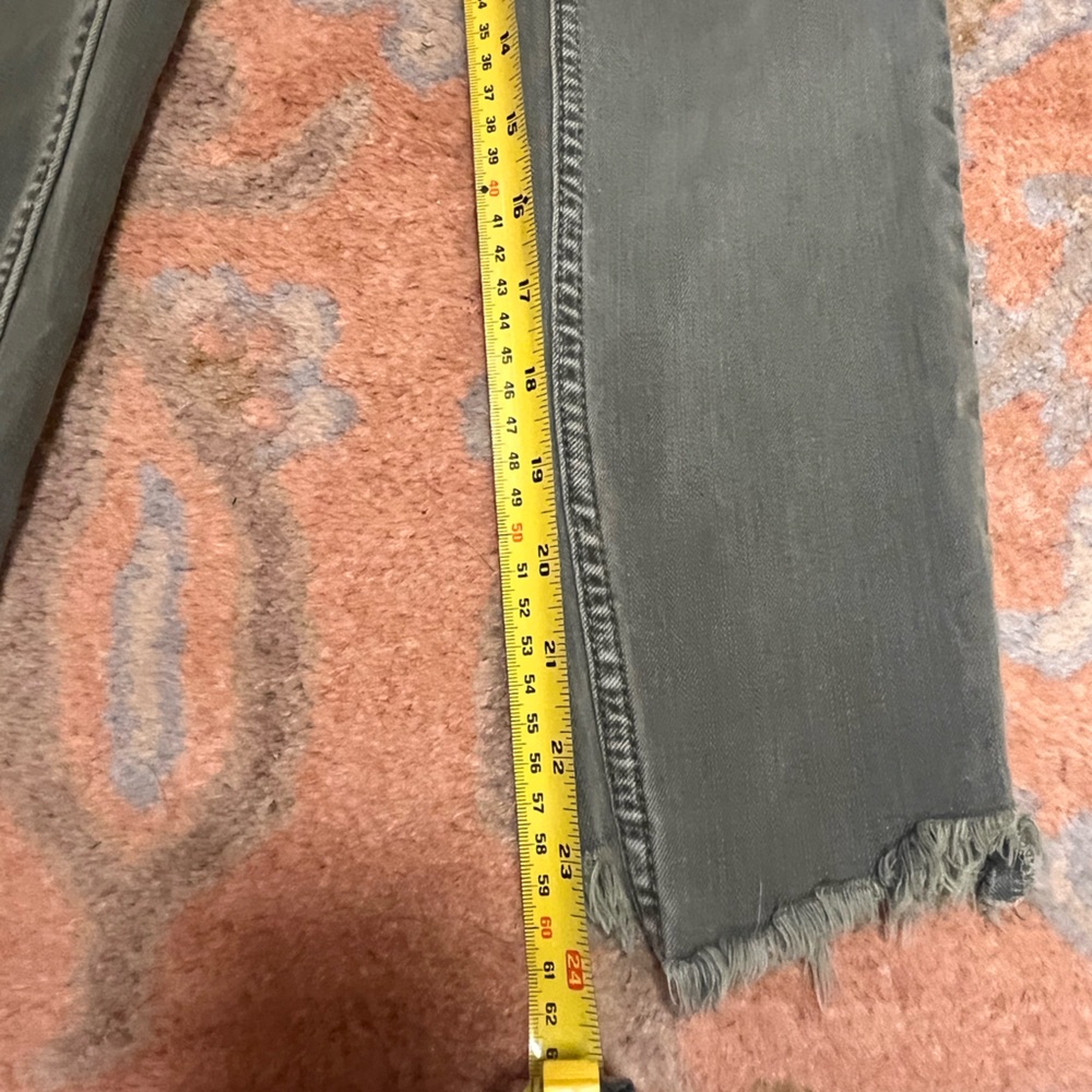 We The Free High-Rise Distressed Ankle Jeans in Olive - Picture 9 of 11